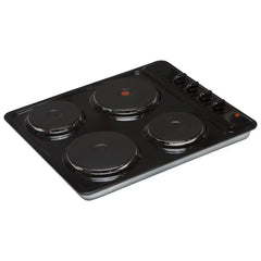 SIA PHP601BL - 60cm Black 4 Zone Solid Plate Electric Hob - London Houseware - 3