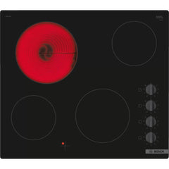 59cm 4 Zone Electric Ceramic Hob, Black - Bosch PKE611CA3E Series 2 - Naamaste London Homewares - 1