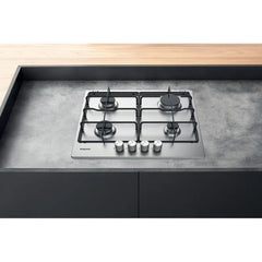 59cm Inox 4 Burner Gas Hob - Hotpoint PPH 60P F IX UK - Naamaste London Homewares - 4