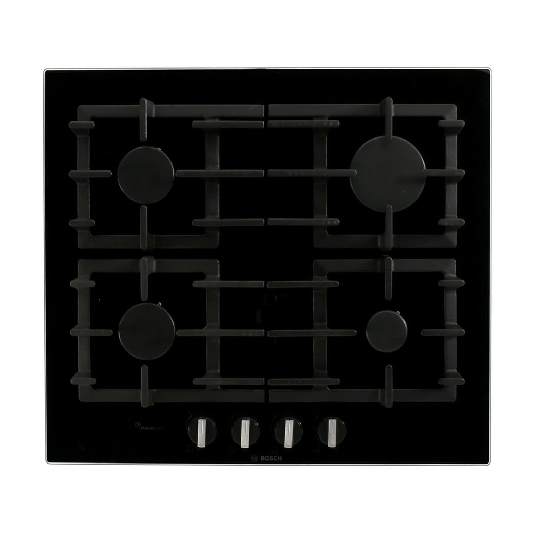 Black Glass Bosch Gas Hob 4 Burner - PPP6A6B90 Series 6 - Naamaste London Homewares - 1