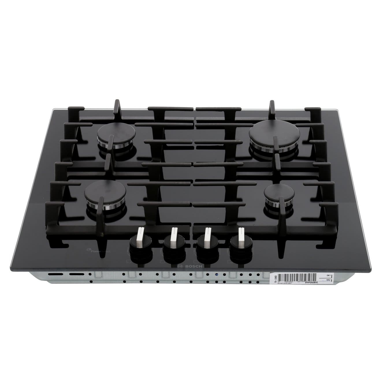 Black Glass Bosch Gas Hob 4 Burner - PPP6A6B90 Series 6 - Naamaste London Homewares - 3