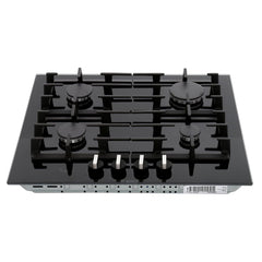 Black Glass Bosch Gas Hob 4 Burner - PPP6A6B90 Series 6 - Naamaste London Homewares - 3