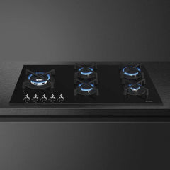 Black on Glass Smeg Gas Hob 5 Burner - PV395LN - Naamaste London Homewares - 4