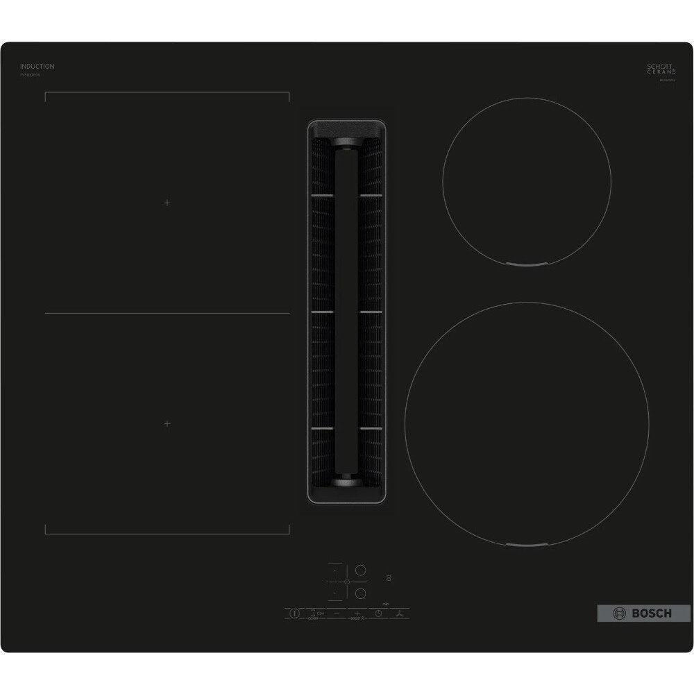 60cm Black Vented Hob, B Rated - Bosch PVS611B16E Series 4 - Naamaste London Homewares - 1