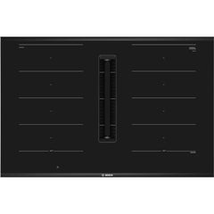 80cm Black Vented Induction Hob, with Extractor - Bosch PXX875D67E Series 8 - Naamaste London Homewares - 1