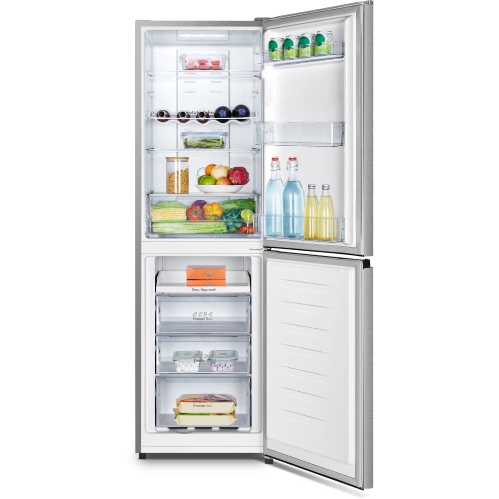 256L Freestanding Fridge Freezer, 50/50, Stainless Steel - Hisense RB327N4BCE - London Houseware - 2