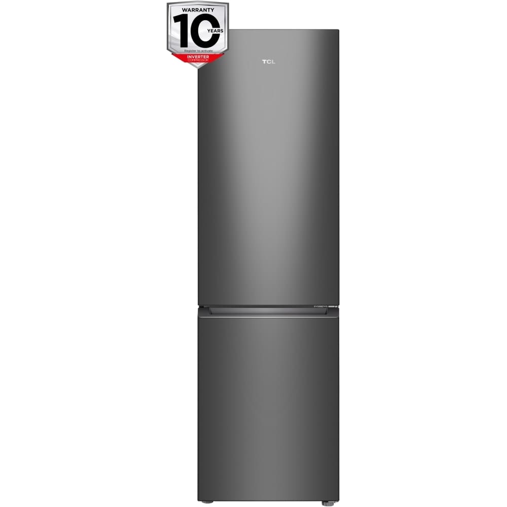 202L No Frost Freestanding Fridge Freezer, Dark Silver, 70/30 - TCL RF282BSE0UK