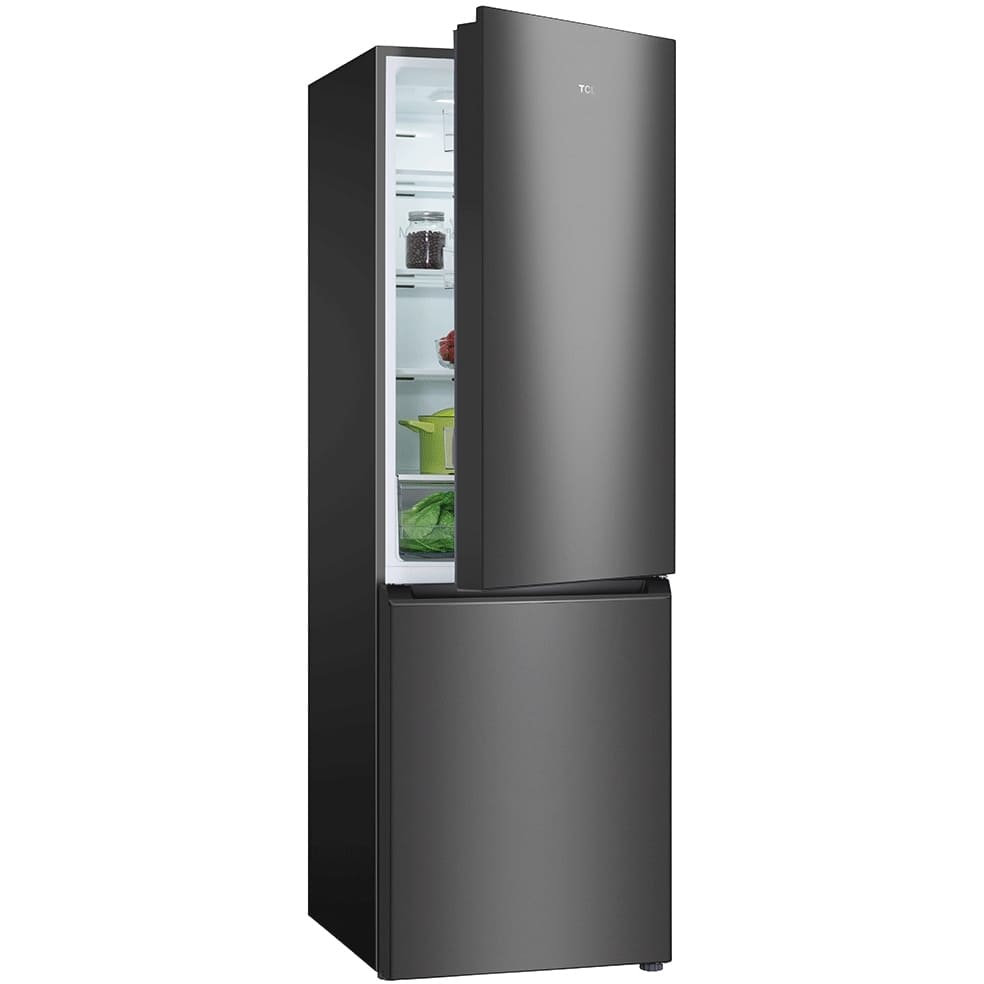 202L No Frost Freestanding Fridge Freezer, Dark Silver, 70/30 - TCL RF282BSE0UK