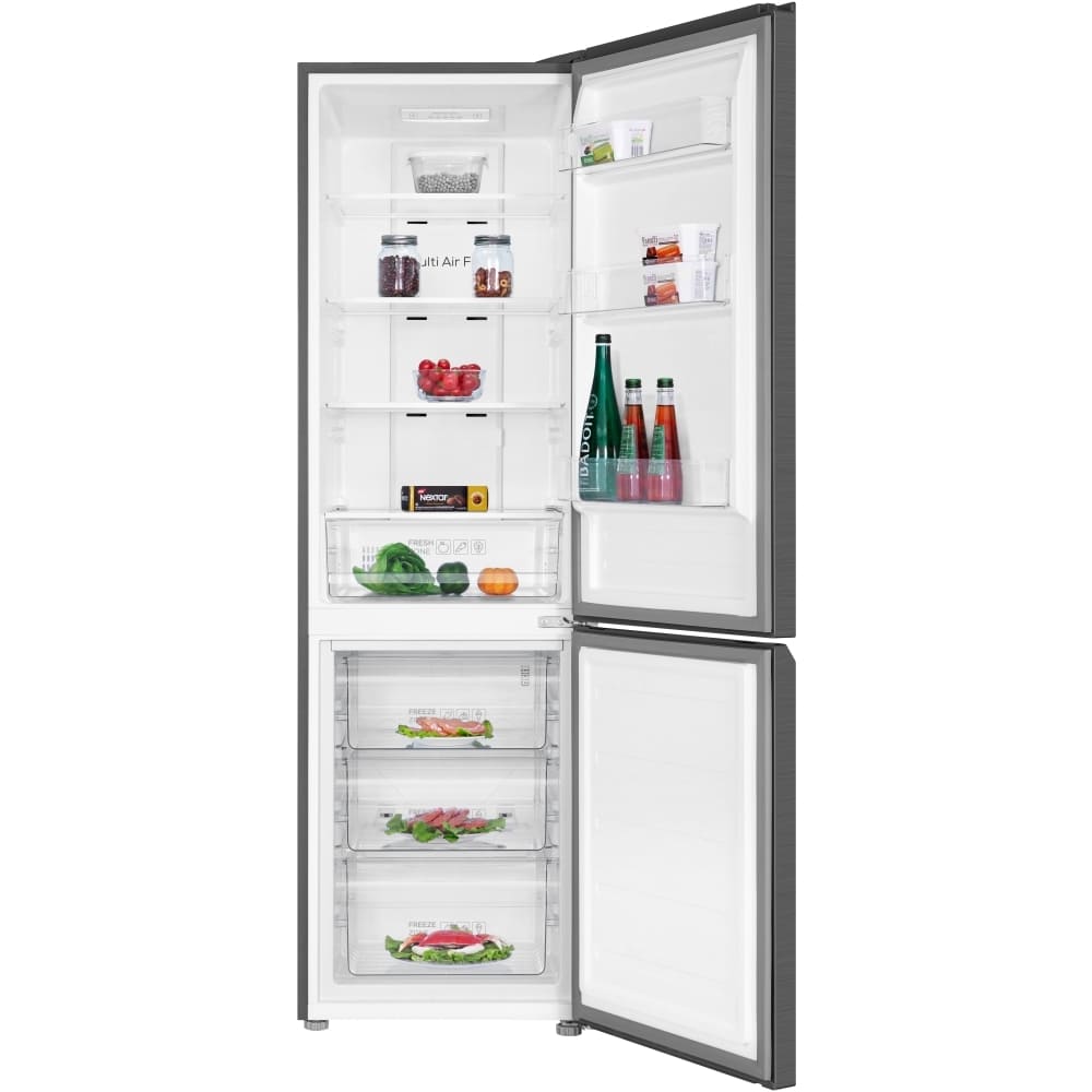 202L No Frost Freestanding Fridge Freezer, Dark Silver, 70/30 - TCL RF282BSE0UK