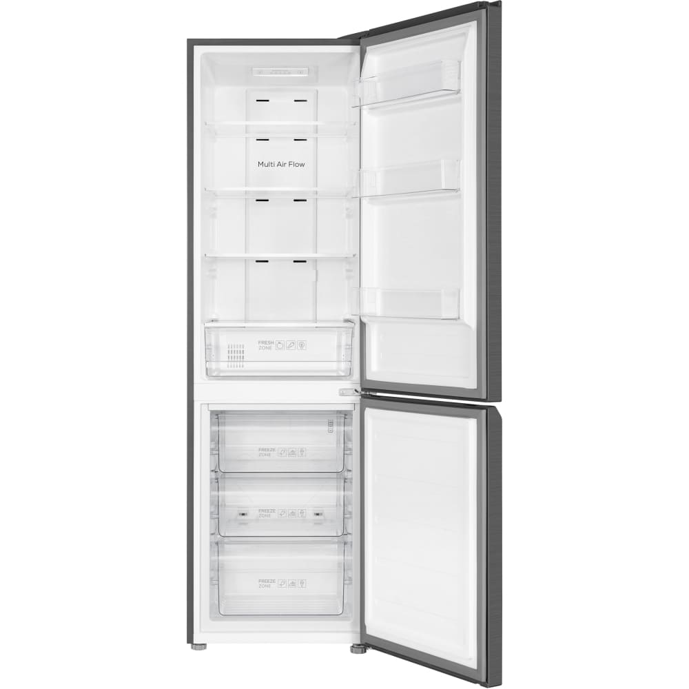 202L No Frost Freestanding Fridge Freezer, Dark Silver, 70/30 - TCL RF282BSE0UK