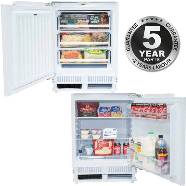 White Under Counter Fridge And Freezer Twin Pack - SIA RFU101-RFU103 - London Houseware - 6