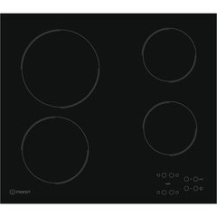 58cm Black 4 Zone Electric Ceramic Hob - Indesit RI161C - Naamaste London Homewares - 1