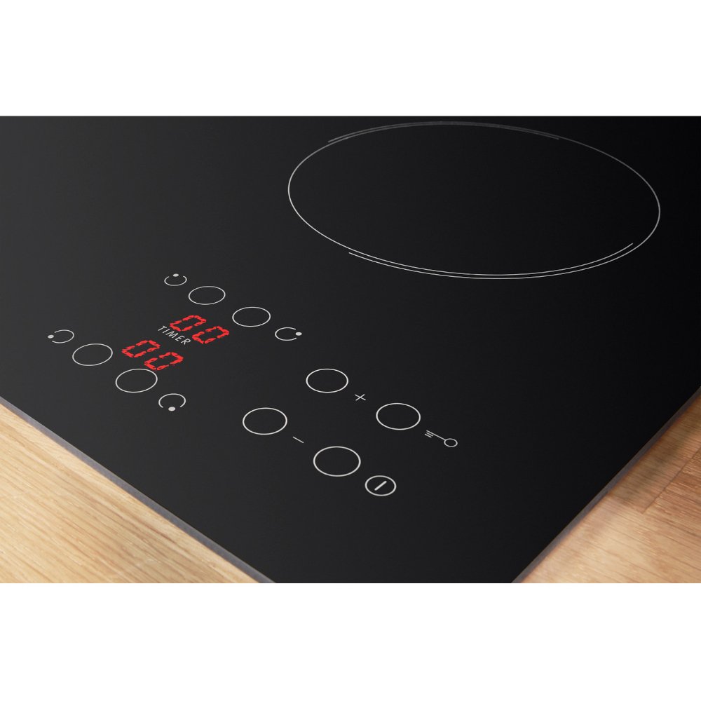 58cm Black 4 Zone Electric Ceramic Hob - Indesit RI161C - Naamaste London Homewares - 3