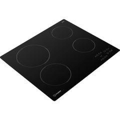 58cm Black 4 Zone Electric Ceramic Hob - Indesit RI161C - Naamaste London Homewares - 2