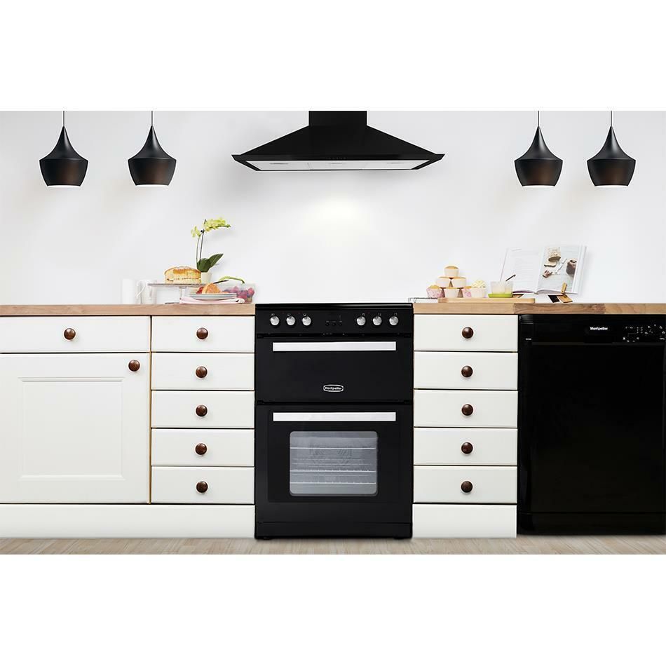 60cm Electric range Cooker/Freestanding – Montpellier RMC61CK - London Houseware - 3