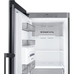 323L Bespoke Tall Freezer One Door, Clean Black - Samsung RZ32C76GE22 - Naamaste London Homewares - 3