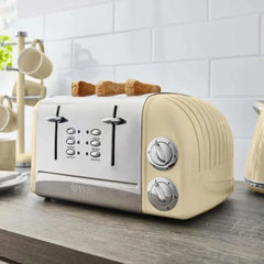 Swan Retro 4 Slice Toaster Cream – ST34020CN - London Houseware - 1