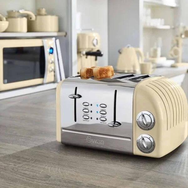 Swan Retro 4 Slice Toaster Cream – ST34020CN - London Houseware - 5