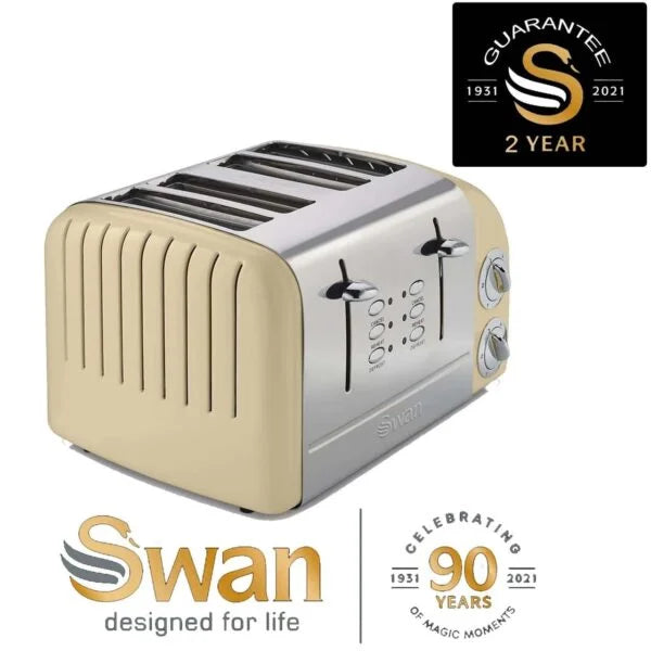 Swan Retro 4 Slice Toaster Cream – ST34020CN - London Houseware - 6