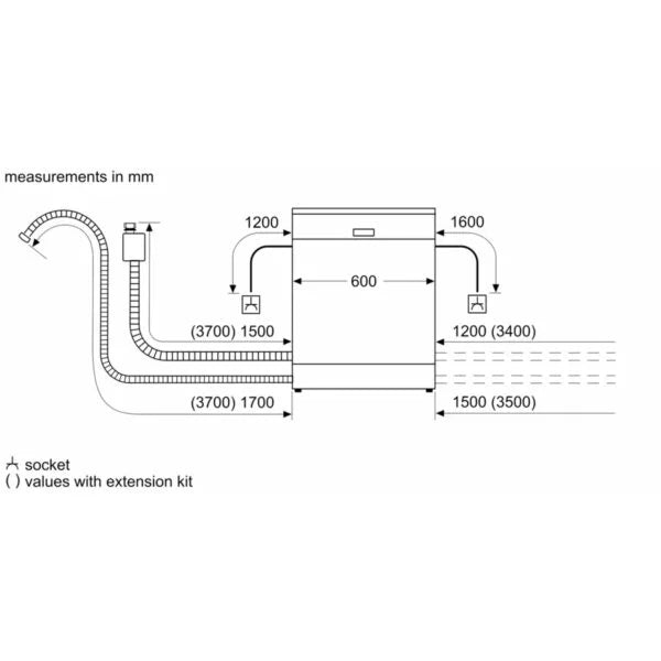 Neff Integrated Dishwasher, Fully Built-In - N50 S155HCX27G - London Houseware - 12