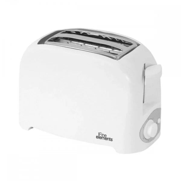 200W White 2 Slice Toaster – Fine Elements SDA1008GE - London Houseware - 1