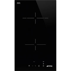 30cm Domino Electric Ceramic Hob, 2 Zone Black - Smeg SE232TD1 Naamaste London Homewares - 1