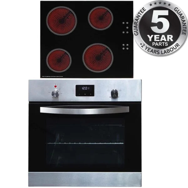 SIA 60cm Digital Electric Oven & 4 Zone Ceramic Electric Hob - London Houseware - 7