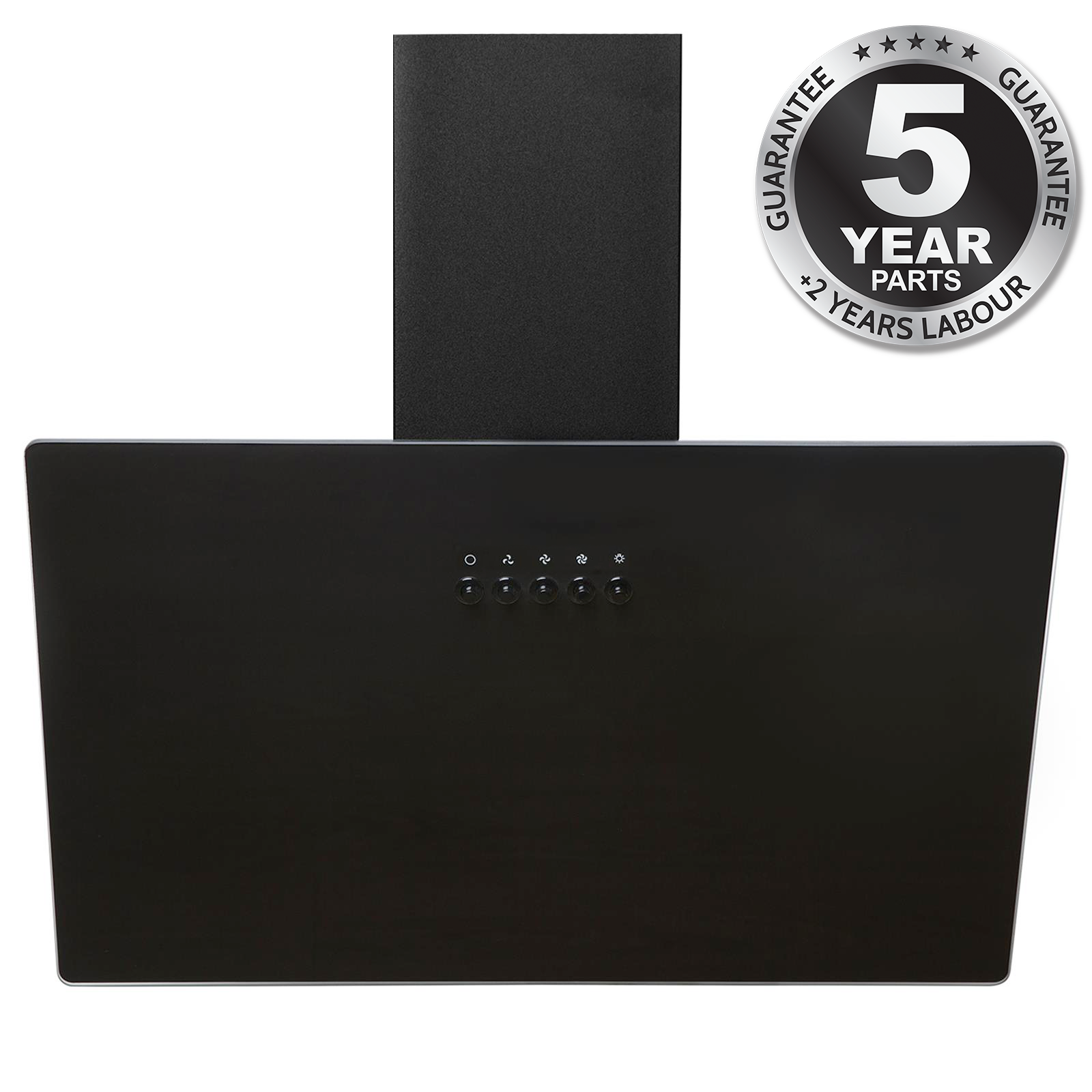 60cm Angled Cooker Hood Extractor Fan, Black - SIA AH60BL London Houseware - 5