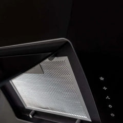 Black 70cm Angled Glass Cooker Hood Extractor Fan- SIA AT71BL - London Houseware - 3