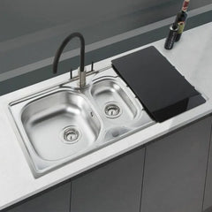 Stainless Steel Kitchen Sink & Waste Kit - SIA BAILE15SS ,1.5 Bowl - London Houseware - 4