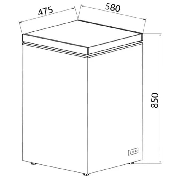 SIA CHF100B - 48cm Black Freestanding Slimline Chest Freezer - London Houseware - 8