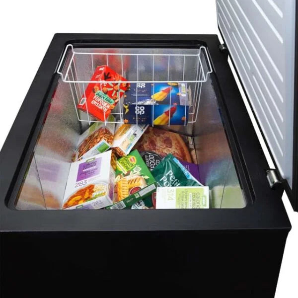 SIA CHF198BL - 198L Black Freestanding Chest Freezer - London Houseware - 2