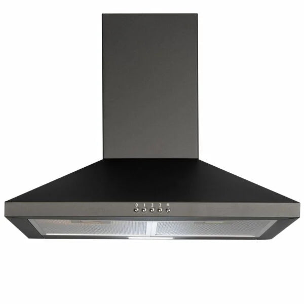 60cm Black Pyramid Chimney Cooker Hood - SIA CHL60BL - London Houseware - 2