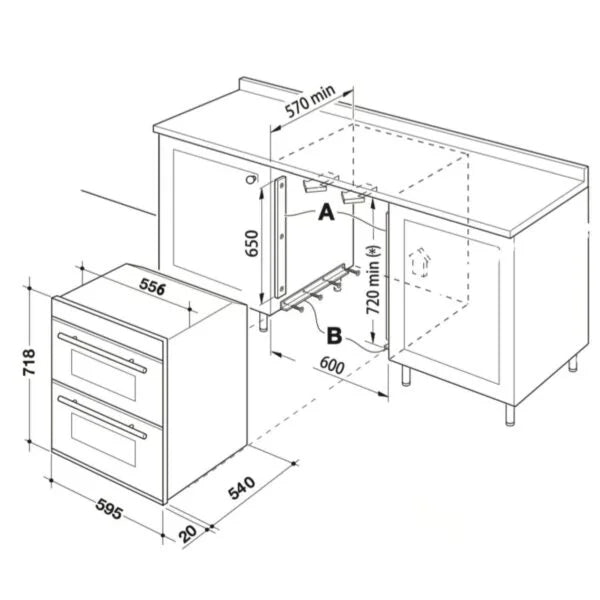 60cm Stainless Steel Built In Electric Double Oven - SIA DO111SS - London Houseware - 6