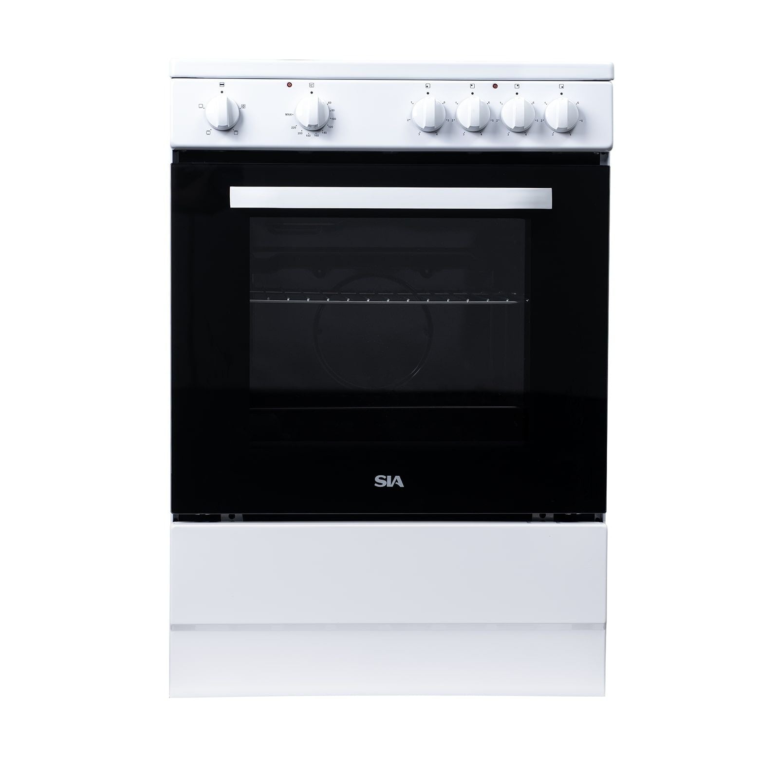 60cm Electric Cooker Oven and Hob/Freestanding, White – SIA ESCA61W - London Houseware - 1