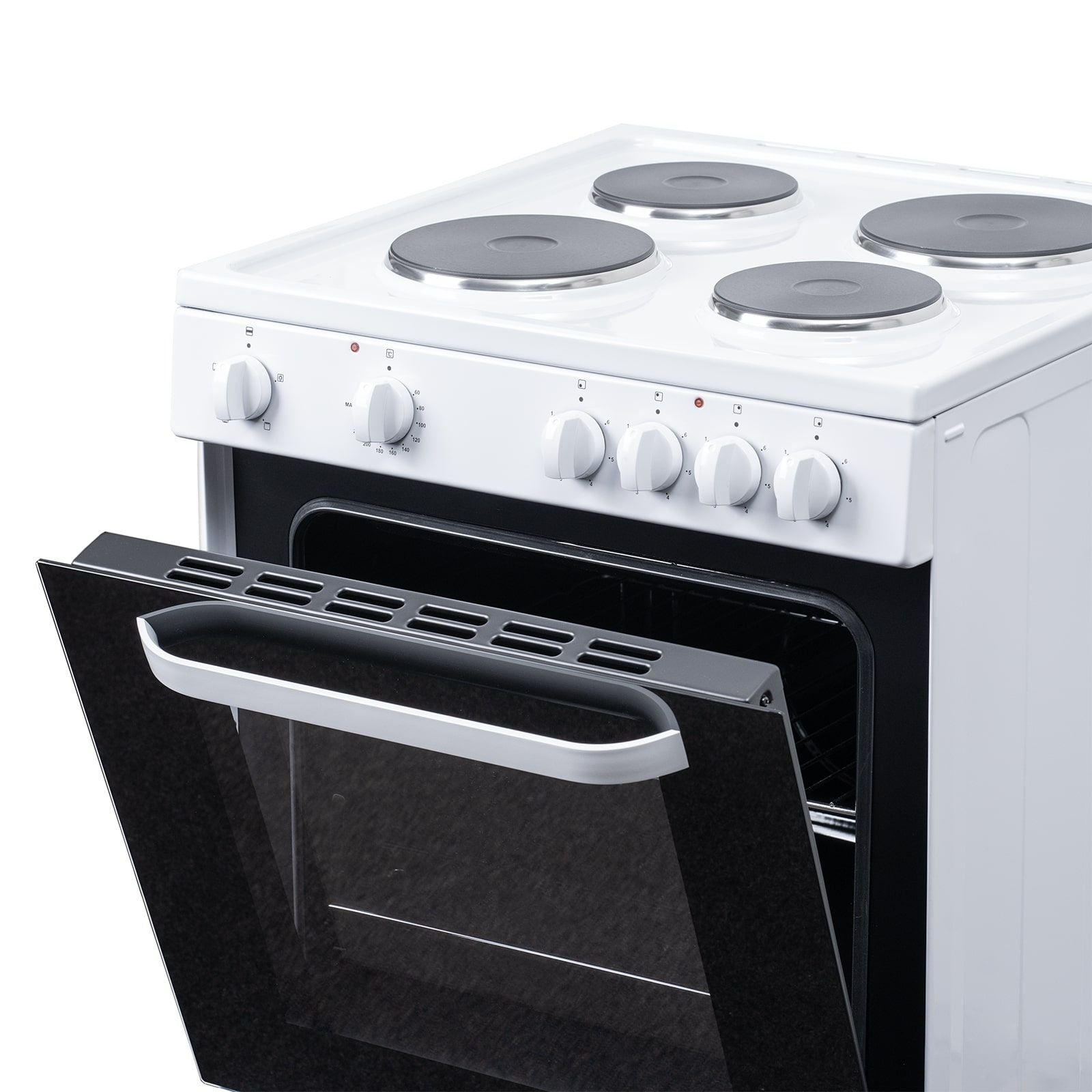 60cm Electric Cooker Oven and Hob/Freestanding, White – SIA ESCA61W - London Houseware - 2