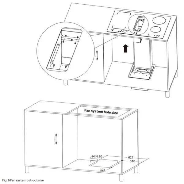 Black Induction Hob with Downdraft Extractor Fan & Filter - SIA IHDR80BL - London Houseware - 7