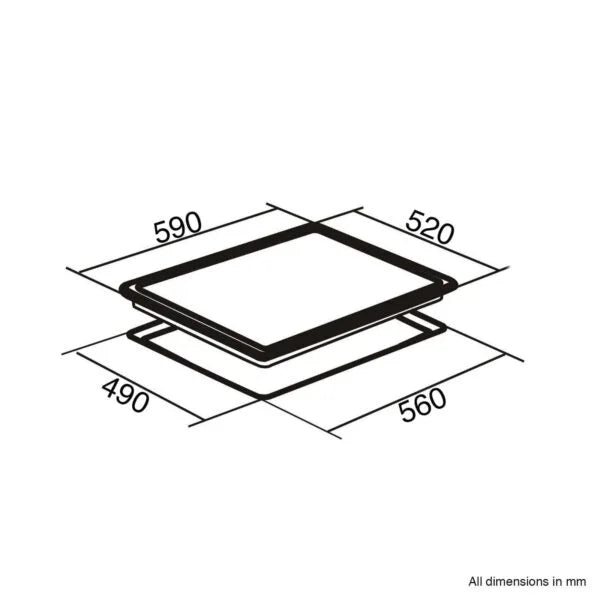 Black ECO 13 Amp Plug In Induction Hob, 60cm, 4 Zone - SIA INDH61BL - London Houseware - 7