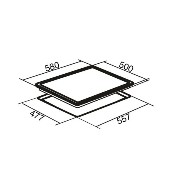 60cm Stainless Steel Solid Plate 4 Zone Electric Hob - SIA PHP601SS - London Houseware - 9