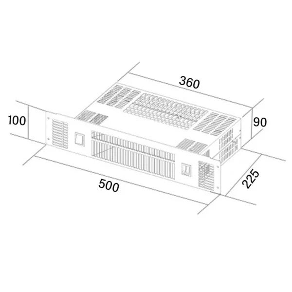 2kW Stainless Steel Electric Plinth Heater - SIA PLH1 - London Houseware - 4