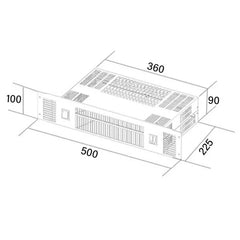 2kW Stainless Steel Electric Plinth Heater - SIA PLH1 - London Houseware - 4