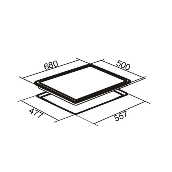 70cm Stainless Steel 5 Burner Gas Hob – SIA R6 - London Houseware - 8