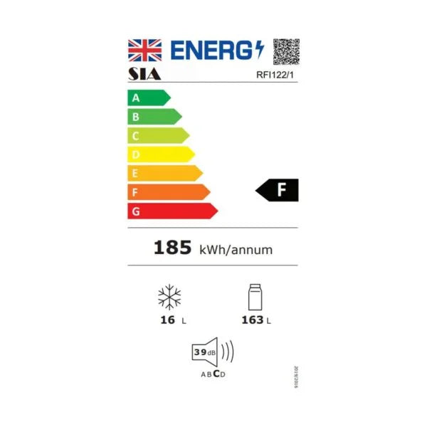 SIA RFI122 -180L In-column Integrated Fridge Freezer - London Houseware -7