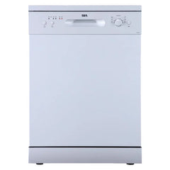 60cm White Freestanding Dishwasher / 12 Places - SIA SFSD60W - London Houseware - 1