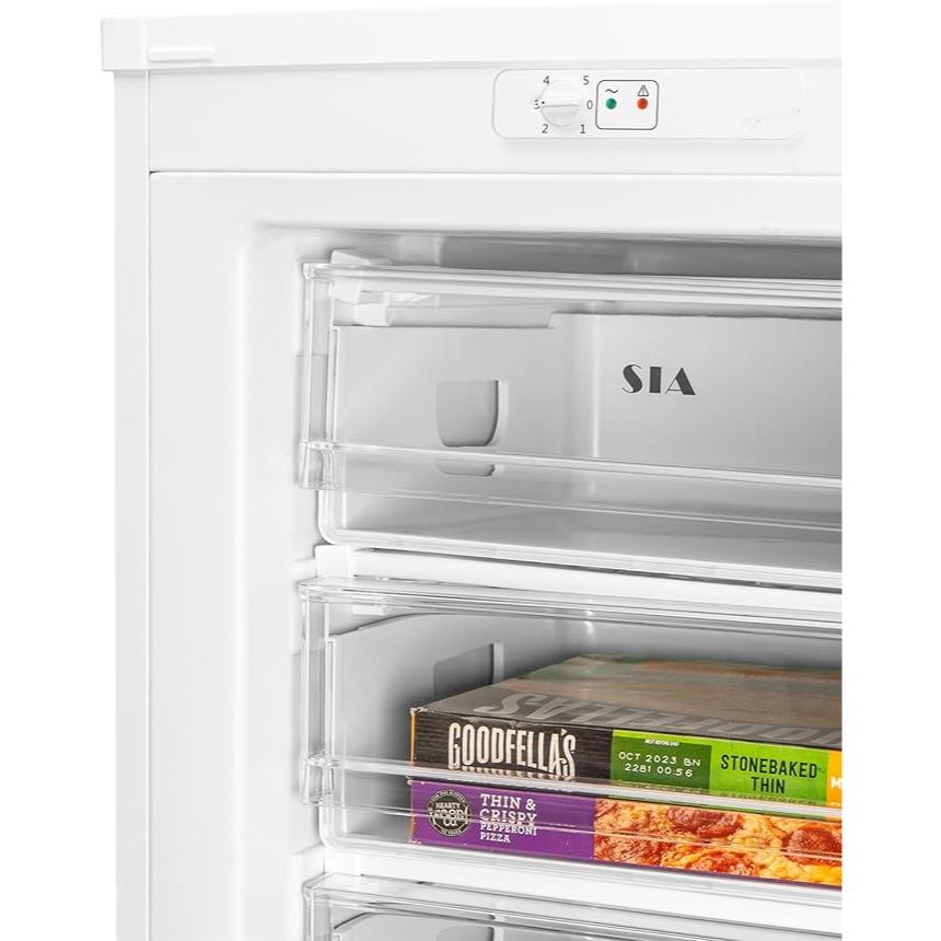 160L White Freestanding Upright Freezer - SIA SFZ144WH - London Houseware - 2