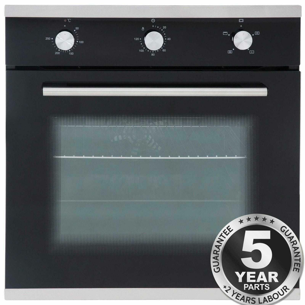 60cm Built In Electric Oven, Black – SIA SO101 - London Houseware - 1