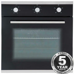 60cm Built In Electric Oven, Black – SIA SO101 - London Houseware - 1