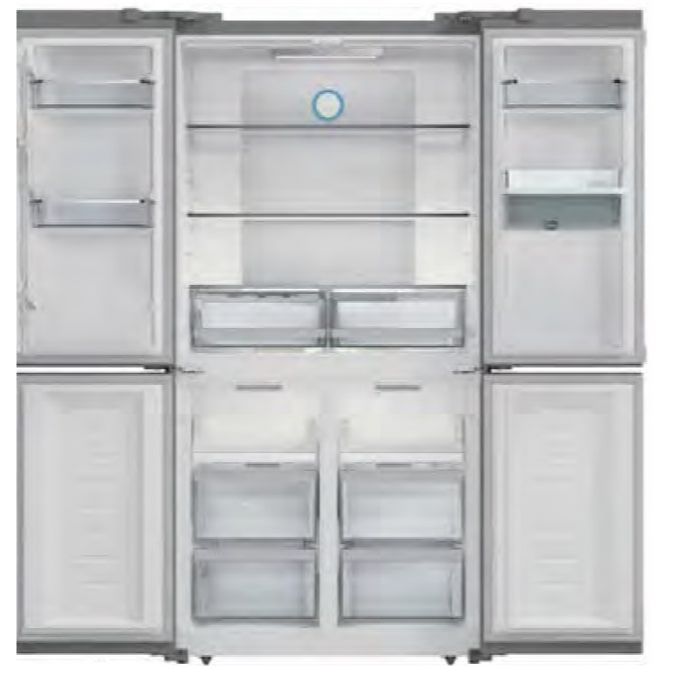 4 Door American Fridge Freezer 490L, Silver – SIA SXD505IX - London Houseware - 3