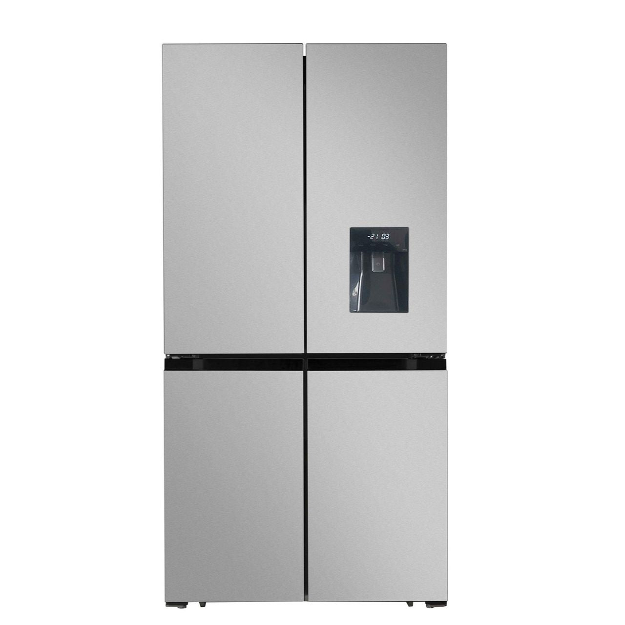 4 Door American Fridge Freezer 490L, Silver – SIA SXD505IX - London Houseware - 1