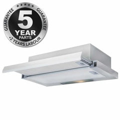 60cm SS Telescopic Integrated Cooker Hood Extractor Fan - SIA TSH60SS - London Houseware - 4